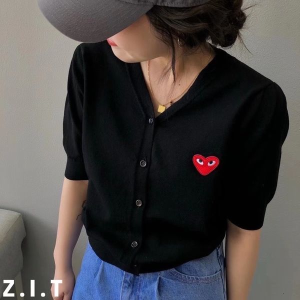 women's sweaters short sleeved cardigan, rebecca casual embroidery, heart of love,, White;black
women's sweaters short sleeved cardigan, rebecca casual embroidery, heart of love,, White;black