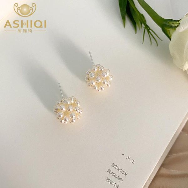 stud ashiqi natural pearl woven flower ball earrings high-end temperament earrings, women's 2021 trend, Golden;silver
stud ashiqi natural pearl woven flower ball earrings high-end temperament earrings, women's 2021 trend, Golden;silver