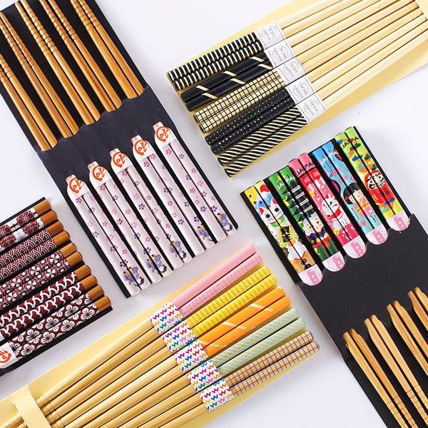 chopsticks japanese household tableware 5 pairs set healthy carbonized bamboo pointed
chopsticks japanese household tableware 5 pairs set healthy carbonized bamboo pointed