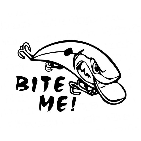 12.7cm*8.2cm bite me crank bait decal tackle fishing outdoor vinyl car sticker car stylings accessories black sliver c8-0439
12.7cm*8.2cm bite me crank bait decal tackle fishing outdoor vinyl car sticker car stylings accessories black sliver c8-0439