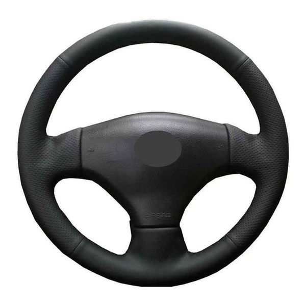 car steering wheel cover hand-stitched covers diy soft black genuine leather for 206 2002-2006
car steering wheel cover hand-stitched covers diy soft black genuine leather for 206 2002-2006