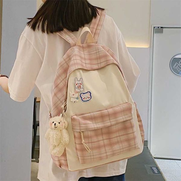 est women backpack plaid school bag for girls college students book laplarge capacity shoulders bag female bolsa mochila 211025
est women backpack plaid school bag for girls college students book laplarge capacity shoulders bag female bolsa mochila 211025