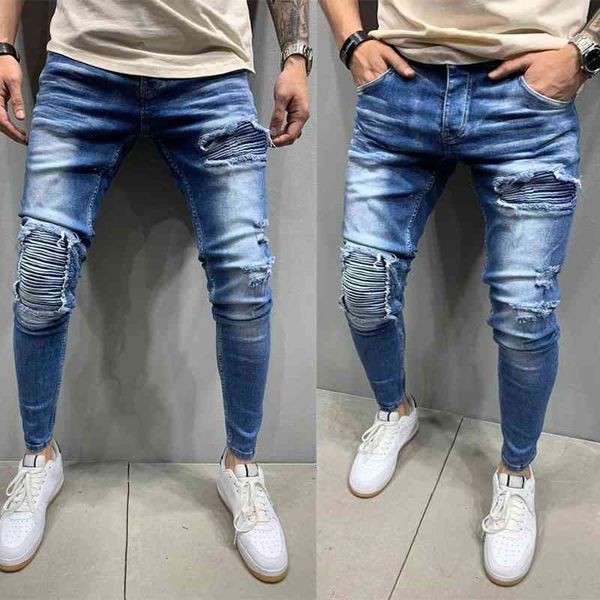 70% off outlet online men scratched elastic ripped jeans mens knee patch skinny pencil pants hip hop streetwear fashion motorcycle high qual, Blue
70% off outlet online men scratched elastic ripped jeans mens knee patch skinny pencil pants hip hop streetwear fashion motorcycle high qual, Blue