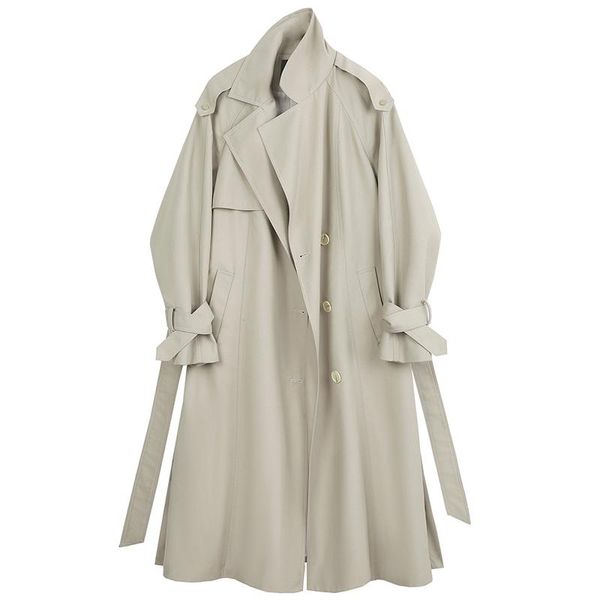 women's trench coats mid-length elegant single-breasted beige women coat plus sashes autumn 2021 korean casual lapel long sleeve windbr, Tan;black
women's trench coats mid-length elegant single-breasted beige women coat plus sashes autumn 2021 korean casual lapel long sleeve windbr, Tan;black