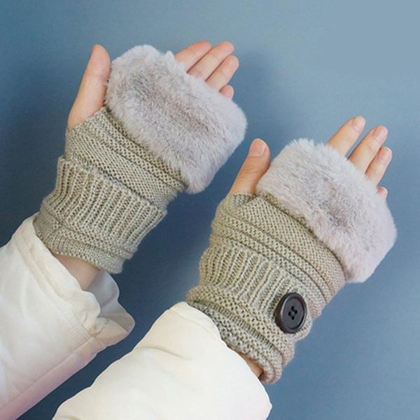 sports gloves women plush faux fur knitting wool soft warm mitten fingerless lady half finger, Black
sports gloves women plush faux fur knitting wool soft warm mitten fingerless lady half finger, Black
