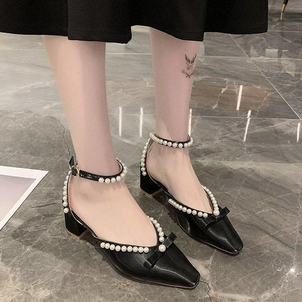 sandals 2021 beads high heels square toe women's shoes pumps pointed shallow mouth fashion buckle strap beaded female, Black
sandals 2021 beads high heels square toe women's shoes pumps pointed shallow mouth fashion buckle strap beaded female, Black