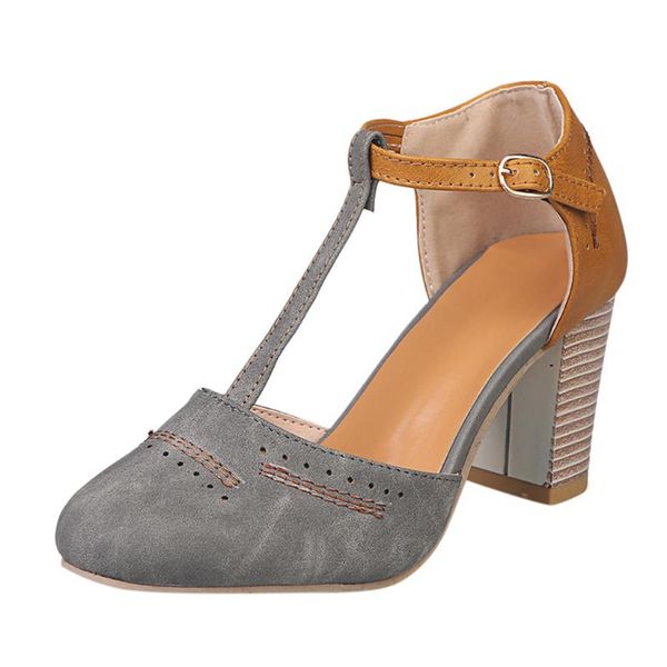 dress shoes woman 2021 summer vintage sandals buckle women's fashion rome round toe strap thick heel high heels, Black
dress shoes woman 2021 summer vintage sandals buckle women's fashion rome round toe strap thick heel high heels, Black