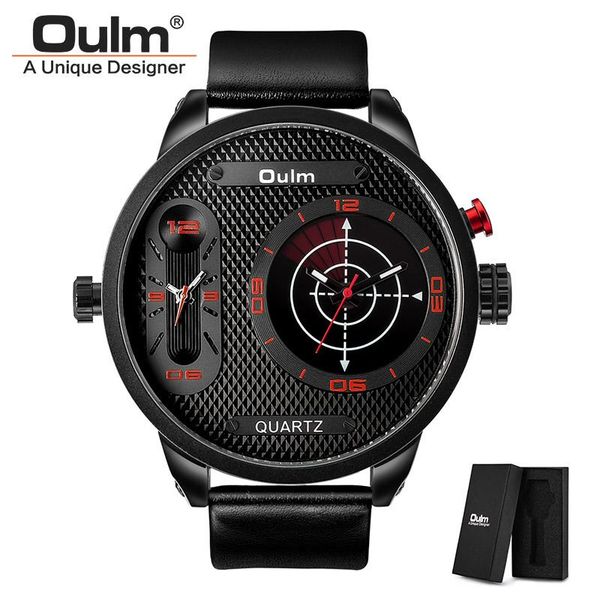 wristwatches oulm big dial rotate led display two time zone leather strap watch men's sport watches male quartz wristwatch, Slivery;brown
wristwatches oulm big dial rotate led display two time zone leather strap watch men's sport watches male quartz wristwatch, Slivery;brown