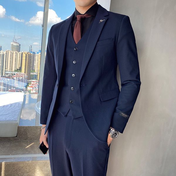 men's suits & blazers (jacket + vest pant) suit in three pieces, formal, solid color, boutique fashion, for engagements, wedding dress, White;black
men's suits & blazers (jacket + vest pant) suit in three pieces, formal, solid color, boutique fashion, for engagements, wedding dress, White;black