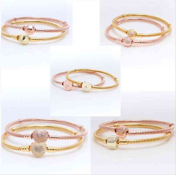 authentic 925 sterling silver pan bracelet rose gold snake chain suitable for women beads charm fashion jewelry
authentic 925 sterling silver pan bracelet rose gold snake chain suitable for women beads charm fashion jewelry
