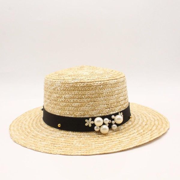 wide brim hats women summer beach sun 2021 brand flat straw hat boater bone feminino, Blue;gray
wide brim hats women summer beach sun 2021 brand flat straw hat boater bone feminino, Blue;gray