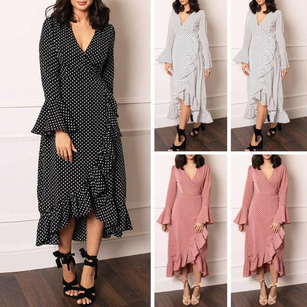 women 2021 summer black white dots print irregular maxi boho dress long sleeve swing evening party modest dresses plus size 2xl casual, Black;gray
women 2021 summer black white dots print irregular maxi boho dress long sleeve swing evening party modest dresses plus size 2xl casual, Black;gray