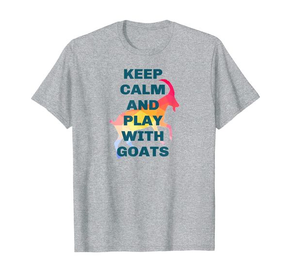 keep calm goats tshirt, White;black