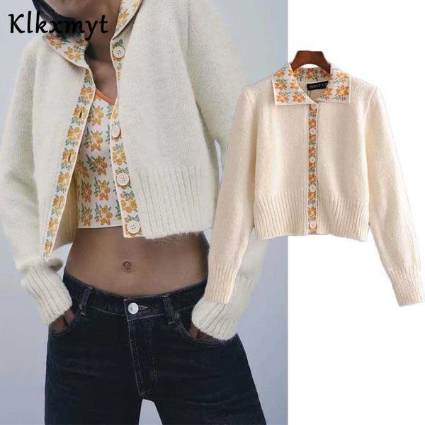 klkxmyt za women fashion splicing jacquard knitted cardigan sweater vintage long sleeve buttons female outerwear chic 210527, White
klkxmyt za women fashion splicing jacquard knitted cardigan sweater vintage long sleeve buttons female outerwear chic 210527, White