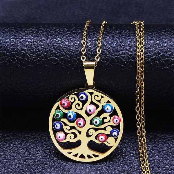 pendant necklaces tree of life stainless steel colorful turkey eyes chain women gold color islam muslim necklace jewlery joias n5218s04, Silver
pendant necklaces tree of life stainless steel colorful turkey eyes chain women gold color islam muslim necklace jewlery joias n5218s04, Silver