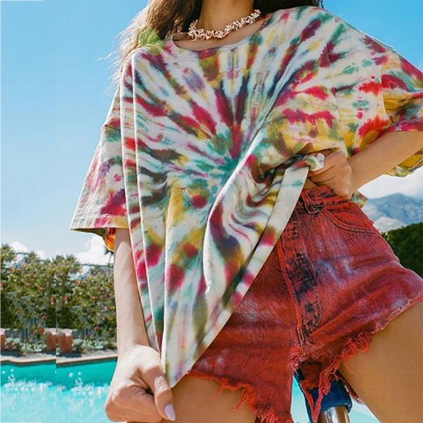 women's t-shirt red tie dye printing vintage oversized t shirt women summer plus size american fashion short sleeve harajuku shirts 202, White
women's t-shirt red tie dye printing vintage oversized t shirt women summer plus size american fashion short sleeve harajuku shirts 202, White