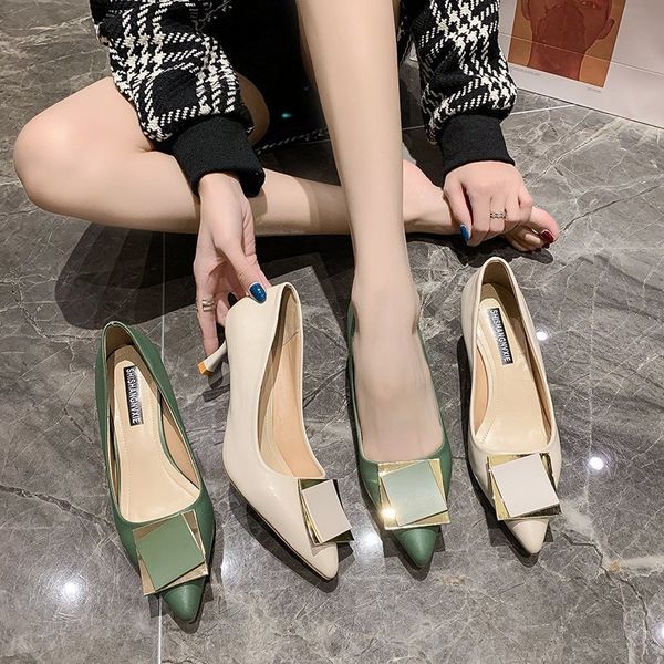 luxury dress shoes square button pointed high women's thin heels, middle heel single sho, net red with skirts, spring and autumn fashio, Black
luxury dress shoes square button pointed high women's thin heels, middle heel single sho, net red with skirts, spring and autumn fashio, Black
