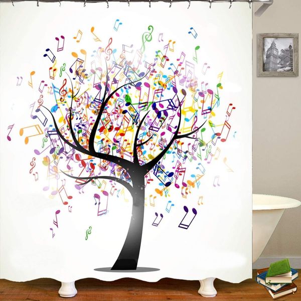 shower curtain waterproof polyester fabric liner with 12 hooks white cloth colorful music tree note pattern for bathroom bathtub
shower curtain waterproof polyester fabric liner with 12 hooks white cloth colorful music tree note pattern for bathroom bathtub