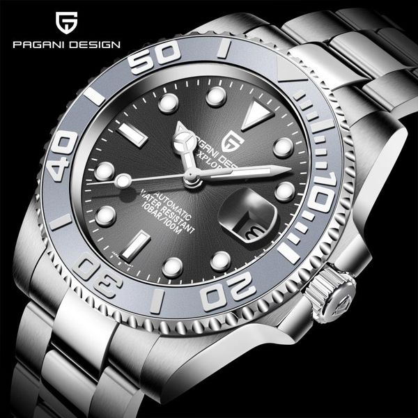 wristwatches pagani design automatic men mechanical wrist watch stainless steel waterproof luxury brand sapphire glass watches, Slivery;brown
wristwatches pagani design automatic men mechanical wrist watch stainless steel waterproof luxury brand sapphire glass watches, Slivery;brown