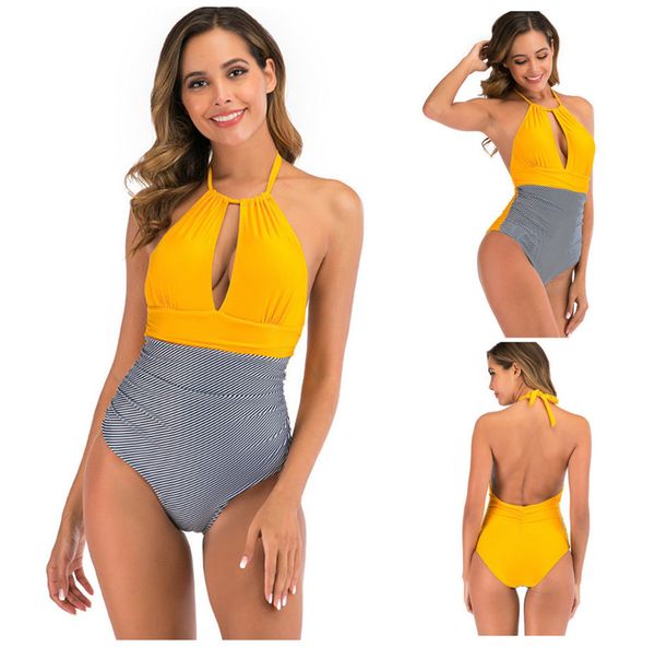 2021 one-piece swimsuit halter stripe bikini plus size swimwear women bandage backless bathing suit push up swimming suit
2021 one-piece swimsuit halter stripe bikini plus size swimwear women bandage backless bathing suit push up swimming suit