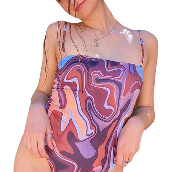 women's swimwear hirigin 2021 female bodysuit water ripple print sleeveless spaghetti strap romper playsuits for adults women bikinis, White;black
women's swimwear hirigin 2021 female bodysuit water ripple print sleeveless spaghetti strap romper playsuits for adults women bikinis, White;black