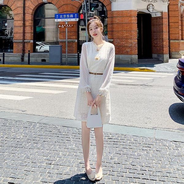 casual dresses lukaxsikax 2021 spring autumn women long sleeve dress korean style elegant slim sweet lace, Black;gray
casual dresses lukaxsikax 2021 spring autumn women long sleeve dress korean style elegant slim sweet lace, Black;gray