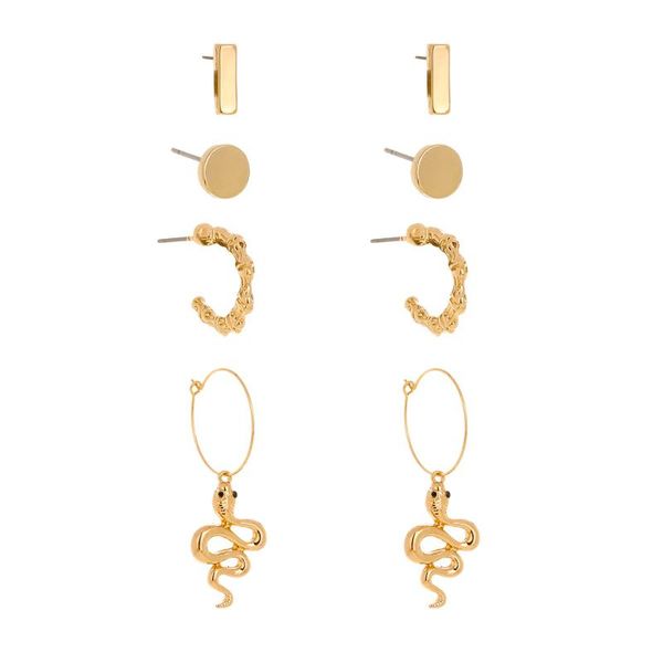 hoop & huggie fashion combined set earrings for women simple snake pendant jewelry small ear bone aretes girl gift, Golden;silver
hoop & huggie fashion combined set earrings for women simple snake pendant jewelry small ear bone aretes girl gift, Golden;silver
