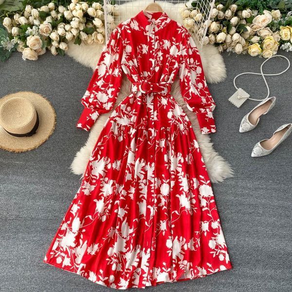 elegant women spring summer floral print stand collar full sleeve long dress single breasted boho style beach holiday maxi casual dresses, Black;gray
elegant women spring summer floral print stand collar full sleeve long dress single breasted boho style beach holiday maxi casual dresses, Black;gray