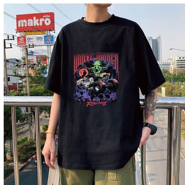 men's t-shirts style devil racing couple fashion funny streetwear clothing summer unsiex t-shirt cotton daily, White;black
men's t-shirts style devil racing couple fashion funny streetwear clothing summer unsiex t-shirt cotton daily, White;black