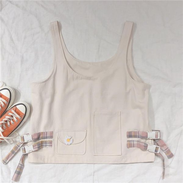 women's vests korean small daisy pocket bf style harajuku loose vest female wild 2021 summer casual waistcoat sleeveless coat mori girl, Black;white
women's vests korean small daisy pocket bf style harajuku loose vest female wild 2021 summer casual waistcoat sleeveless coat mori girl, Black;white