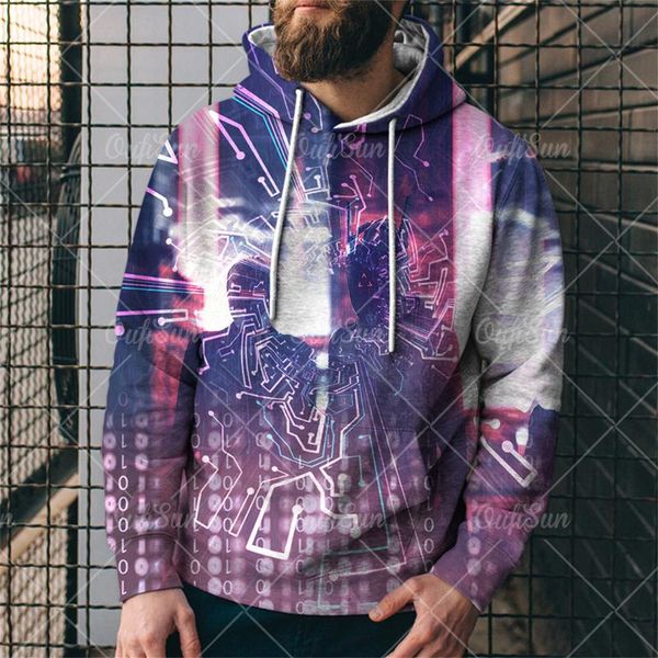 men's hoodies & sweatshirts punk electronic print round neck long-sleeved pullover fashion loose breathable sports hoodie drawstr adjus, Black
men's hoodies & sweatshirts punk electronic print round neck long-sleeved pullover fashion loose breathable sports hoodie drawstr adjus, Black