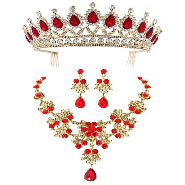 earrings & necklace luxury shining crystal tiaras and crowns pendant stud bride noiva wedding hair jewelry sets forseven, Silver
earrings & necklace luxury shining crystal tiaras and crowns pendant stud bride noiva wedding hair jewelry sets forseven, Silver
