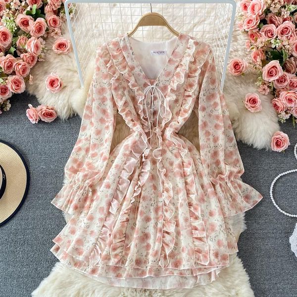 casual dresses bohemian pink floral printed ruffle mini dress women v-neck bandage flare long sleeve high waist party vestidos 2021, Black;gray
casual dresses bohemian pink floral printed ruffle mini dress women v-neck bandage flare long sleeve high waist party vestidos 2021, Black;gray