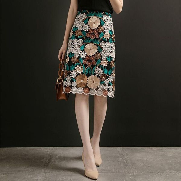 skirts 2021 women elegant fashion flower embroidery lace women's casual a-line midi skirt package hip knee-length y241, Black
skirts 2021 women elegant fashion flower embroidery lace women's casual a-line midi skirt package hip knee-length y241, Black