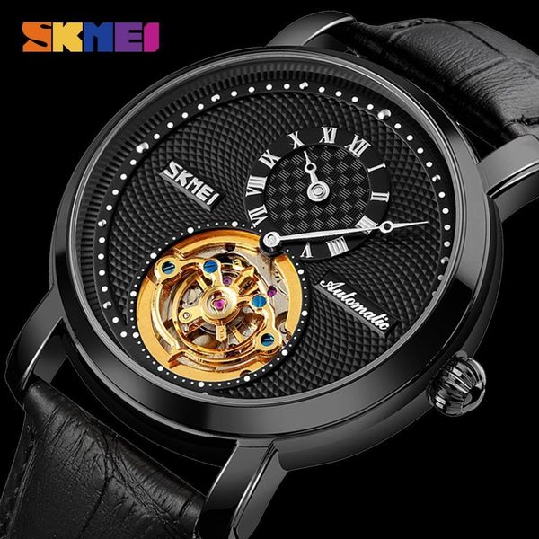 skmei elegant mechanical watches men leather band around hollow dial business pole wars automatic male clock reloj hombre, Slivery;brown
skmei elegant mechanical watches men leather band around hollow dial business pole wars automatic male clock reloj hombre, Slivery;brown