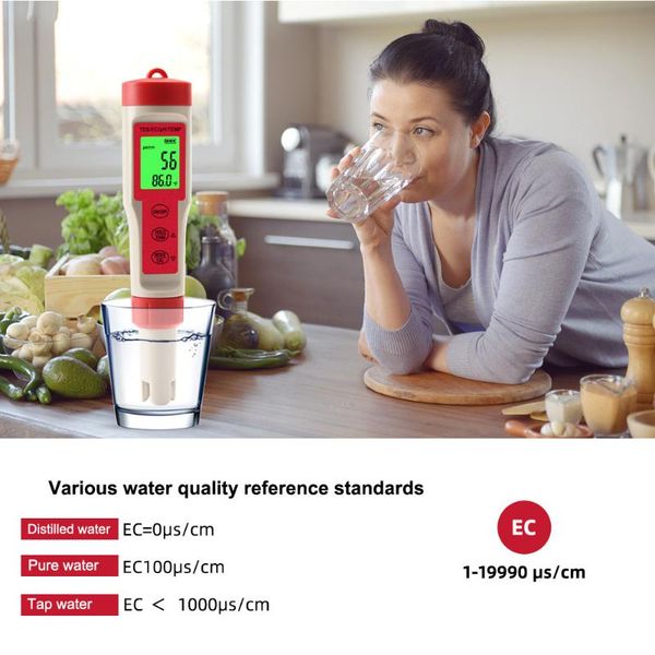 meters 4 in 1 water quality test pen ph tds ec conductivity temperature tester acidity meter
meters 4 in 1 water quality test pen ph tds ec conductivity temperature tester acidity meter