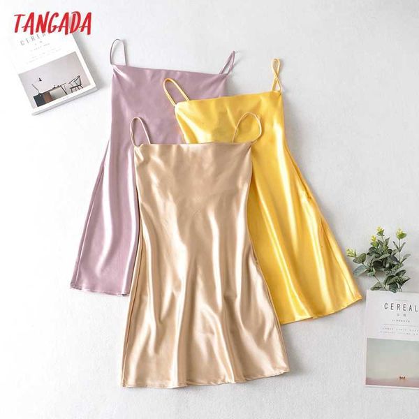 tangada women solid satin mini dress strap adjust sleeveless fashion lady dresses vestido ja66 210609, Black;gray
tangada women solid satin mini dress strap adjust sleeveless fashion lady dresses vestido ja66 210609, Black;gray