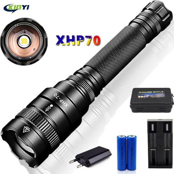 80000lumens light xhp70.2 most powerful led zoom waterproof xhp50 torch 2*18650 rechargeable battery for hunting lamp flashlights torches
80000lumens light xhp70.2 most powerful led zoom waterproof xhp50 torch 2*18650 rechargeable battery for hunting lamp flashlights torches