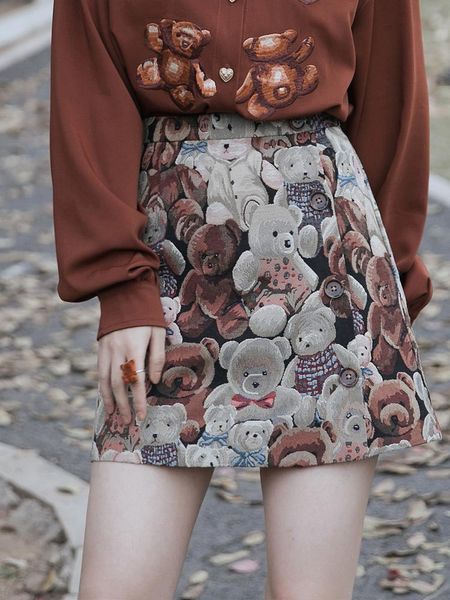 skirts lynette's chinoiserie spring autumn women original design all-match vintage little bears jacquard empire a-line mini, Black
skirts lynette's chinoiserie spring autumn women original design all-match vintage little bears jacquard empire a-line mini, Black