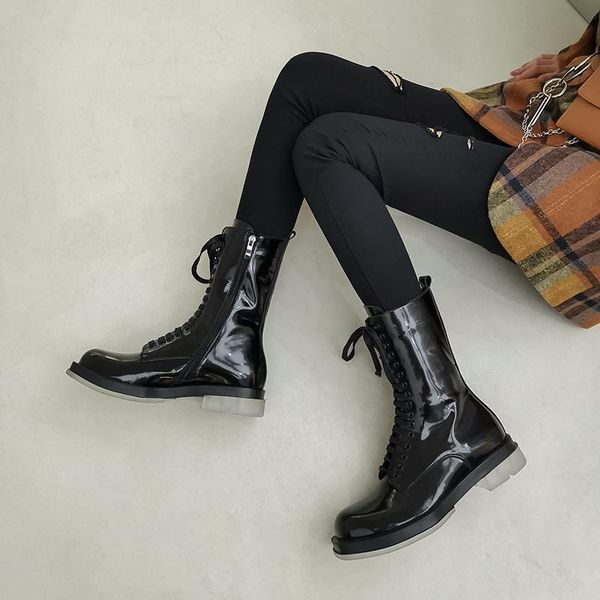 boots osunlina motorcycle black white genuine leather lace up round toe flat ankle female quality zipper shoes a059
boots osunlina motorcycle black white genuine leather lace up round toe flat ankle female quality zipper shoes a059