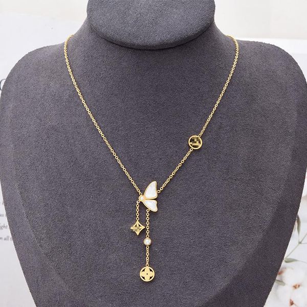 chokers fashion jewelry 316l stainless steel shell butterfly necklaces geometric flower zircon tassel 18k real gold plated, Golden;silver
chokers fashion jewelry 316l stainless steel shell butterfly necklaces geometric flower zircon tassel 18k real gold plated, Golden;silver