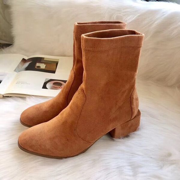 quality leather suede sw ankle boots thick bottom elastic high flat shoes black brown heel
quality leather suede sw ankle boots thick bottom elastic high flat shoes black brown heel