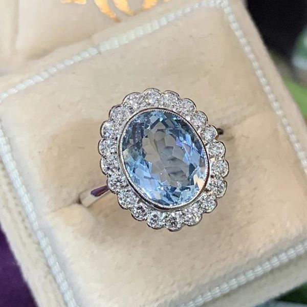 wedding rings fashion copper inlaid sea blue oval zircon ring women's flower-shaped jewelry for party gifts, Slivery;golden
wedding rings fashion copper inlaid sea blue oval zircon ring women's flower-shaped jewelry for party gifts, Slivery;golden