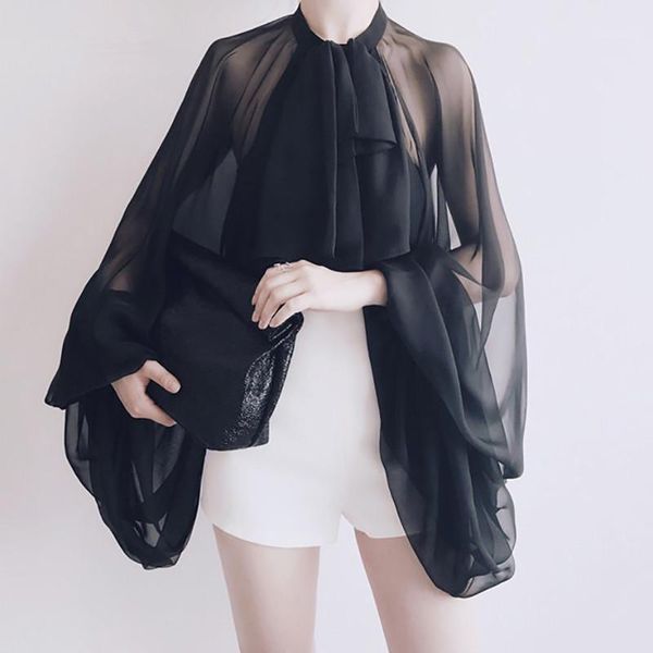 women's blouses & shirts philosophy bowknot chiffon blouse shirt lantern sleeve tulle transparent large size autumn summer casual, White
women's blouses & shirts philosophy bowknot chiffon blouse shirt lantern sleeve tulle transparent large size autumn summer casual, White
