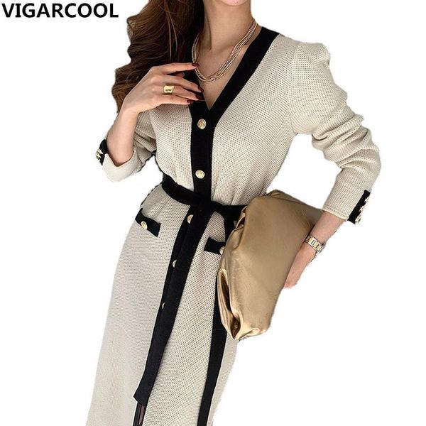 women's knits & tees french retro v-neck border contrast color chic knit dress single-breasted tie waist cardigan temperament knitted w, White
women's knits & tees french retro v-neck border contrast color chic knit dress single-breasted tie waist cardigan temperament knitted w, White