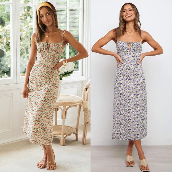 fashion dress 2021 spring and summer women's with digital print, Black;pink