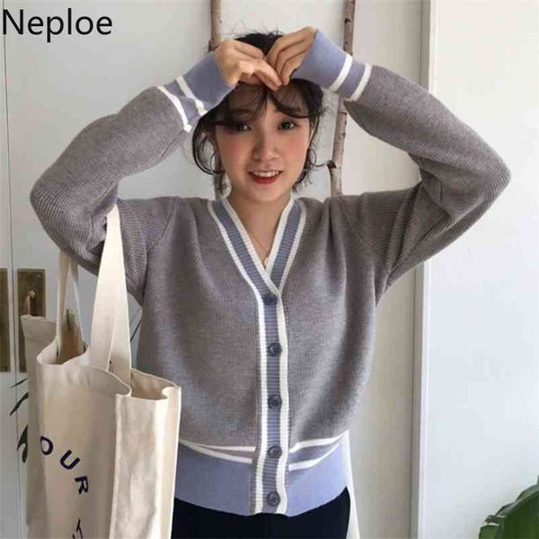 autumn style solid color striped v-neck ladies sweater single-breasted long-sleeved cardigans women 1f359 210422, White;black
autumn style solid color striped v-neck ladies sweater single-breasted long-sleeved cardigans women 1f359 210422, White;black