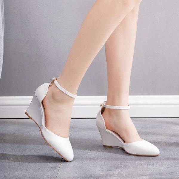 dress shoes women platform high heels white wedges ankle buckles female sandals, Black
dress shoes women platform high heels white wedges ankle buckles female sandals, Black