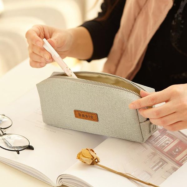 pencil bags large capacity solid color pen&pencil bag cotton linen material pen case storage organizer stationery office school supplieh6460
pencil bags large capacity solid color pen&pencil bag cotton linen material pen case storage organizer stationery office school supplieh6460