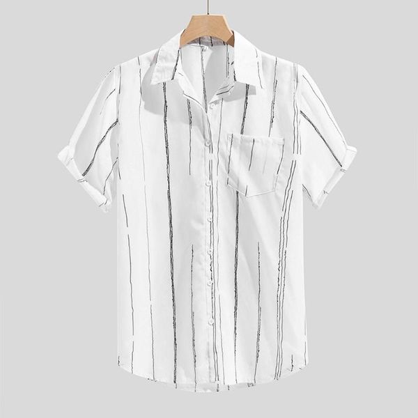 men's casual shirts men summer shirt style striped printed hawaiian beach short sleeve turn down collar streetwear blouses camisa, White;black
men's casual shirts men summer shirt style striped printed hawaiian beach short sleeve turn down collar streetwear blouses camisa, White;black